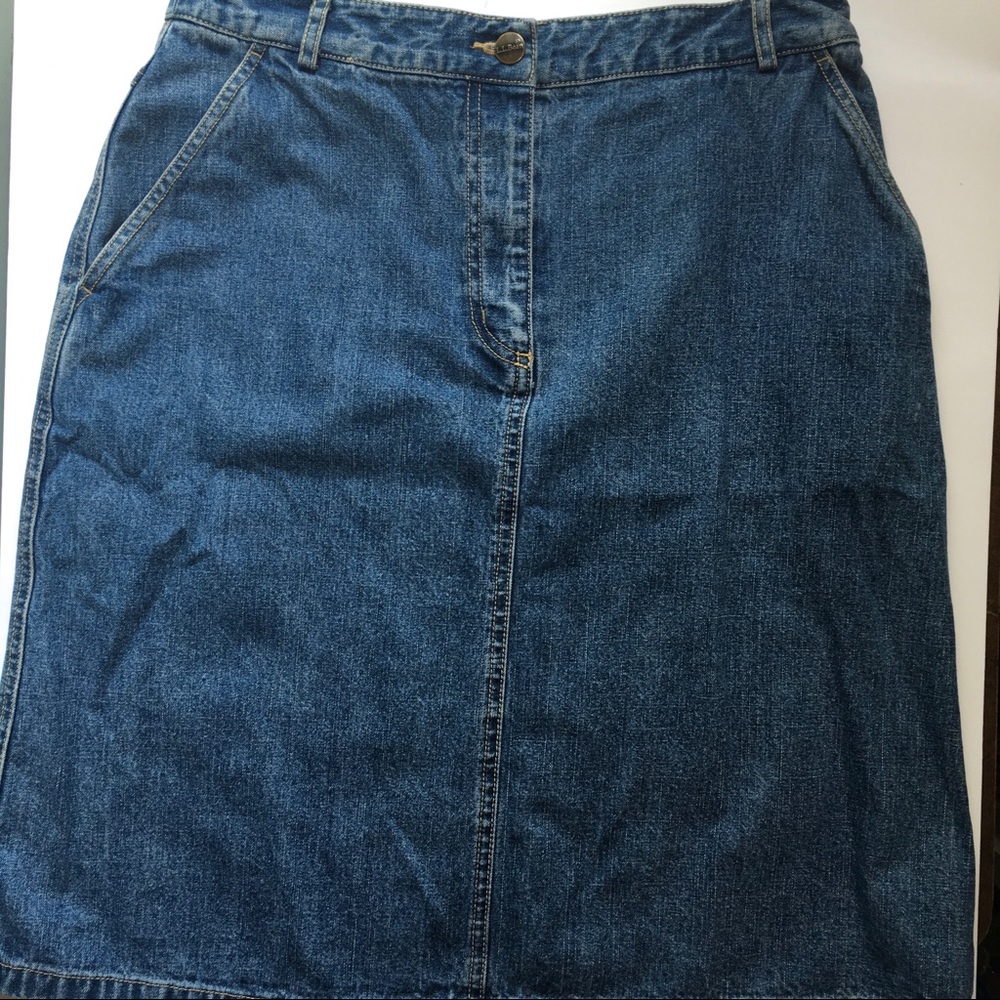 L.L. Bean Denim Jean Skirt